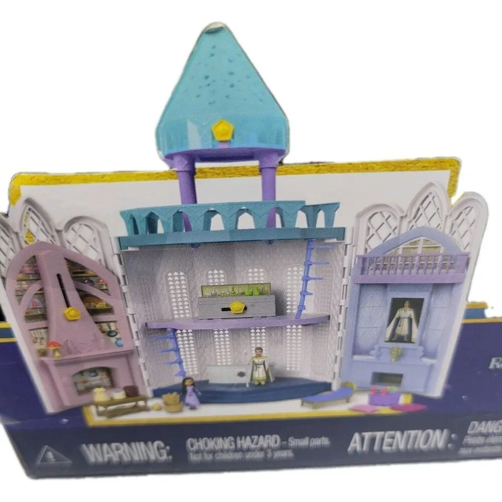 Disney Wish Rosas Castle Playset, Dollhouse with 2 Posable Mini Dolls & Star